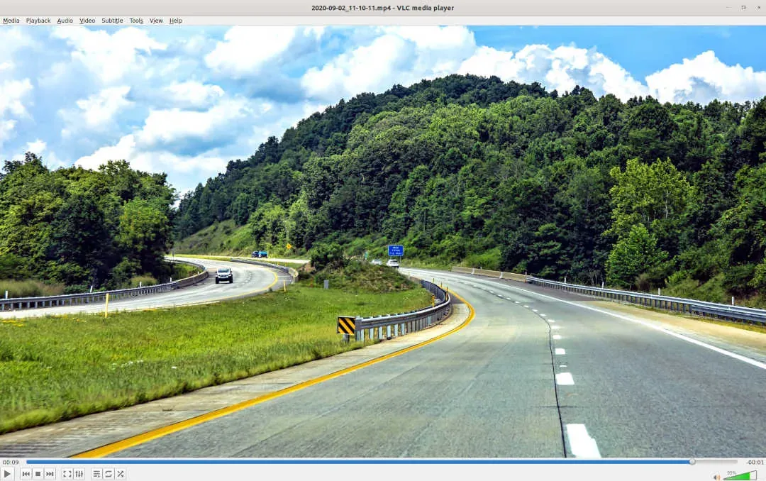 DashCam Travel clean road video recorded without speed, map or telemetry graphics.
