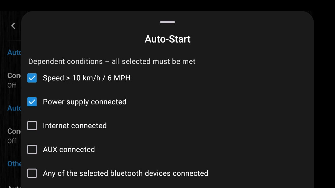 Auto-Start / Auto-Stop feature