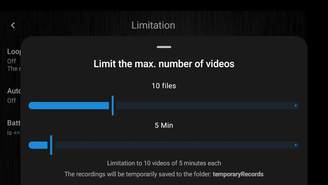 Loop recording feature