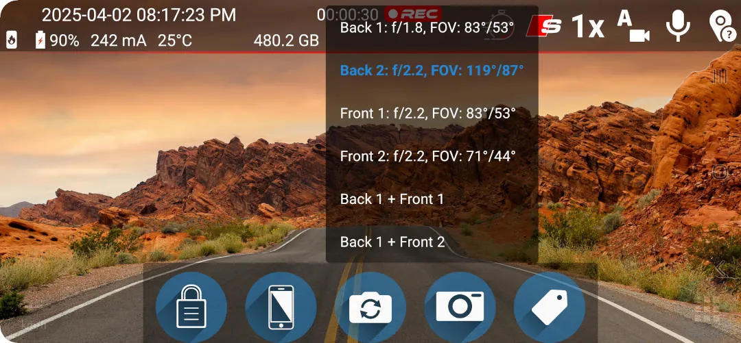 Ultra-wide angle feature